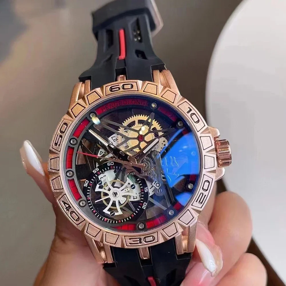 Luxury Watch Rubber Strap - 3D Kuvars Saatler Erkekler Lüks Yaratıcı