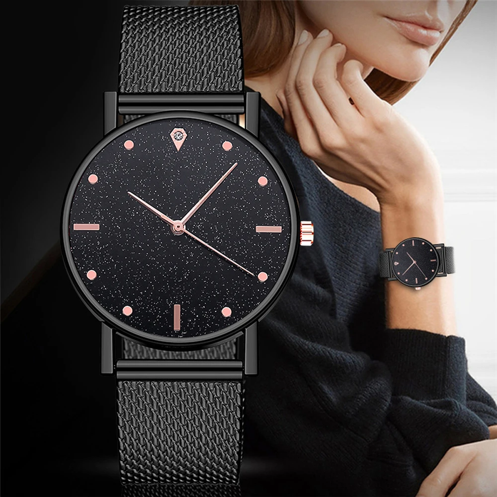 Luxury Watch Black - 2025 Yeni Basit Silikon Bant Kadın