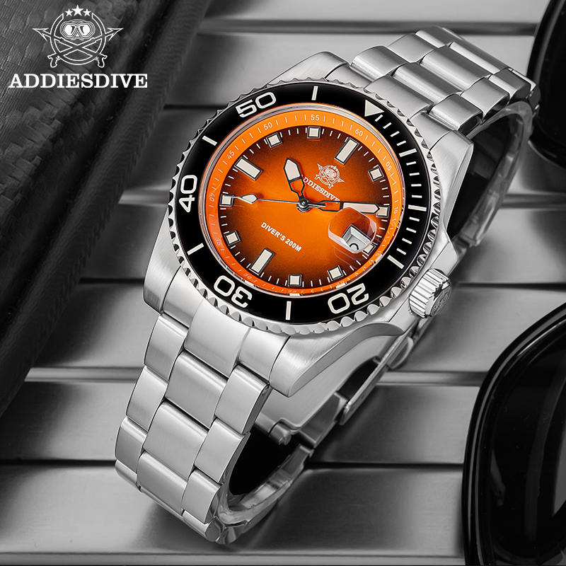 Luxury Watch Longines - ADDIESDIVE erkek saati Kuvars Paslanmaz Çelik