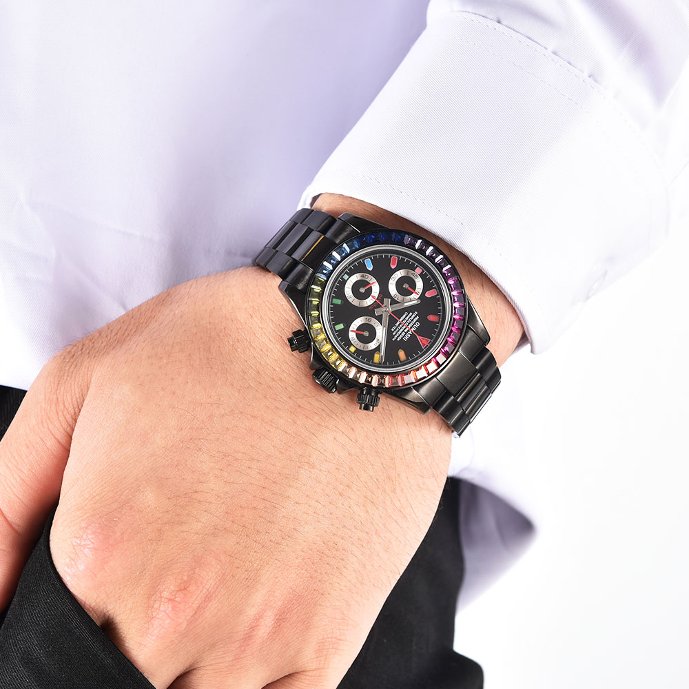 Lüks 39mm Siyah Erkek Saati, V - Luxury Watch Black incelemesi ve fiyatı