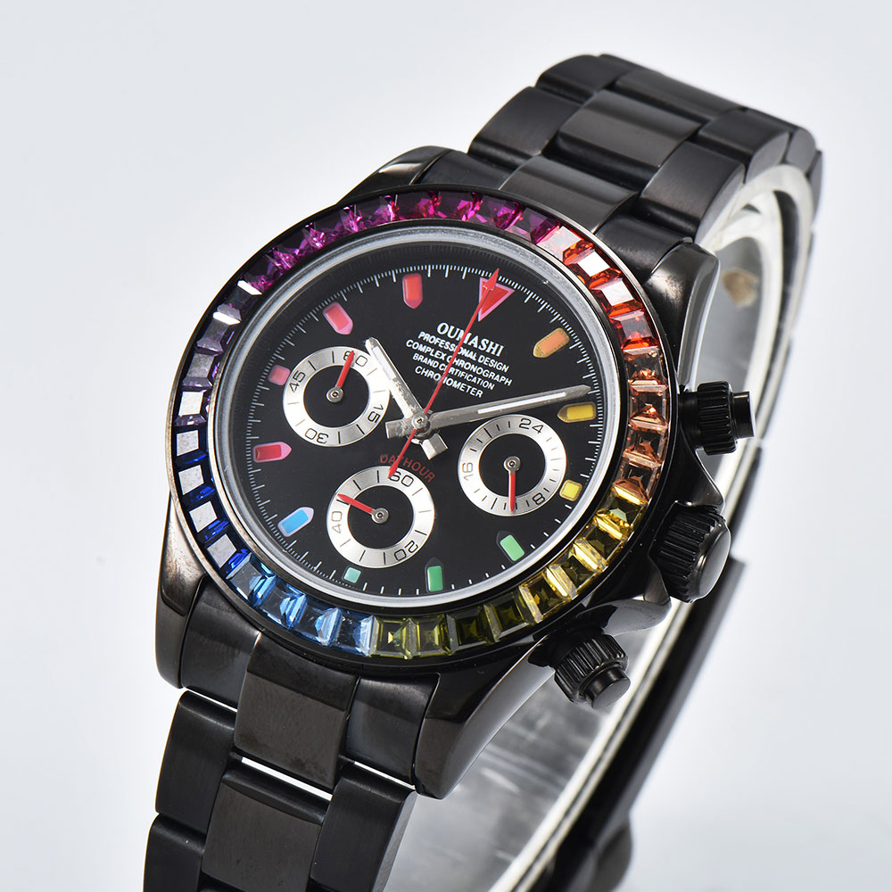 Lüks 39mm Siyah Erkek Saati, V - Luxury Watch Black incelemesi ve fiyatı