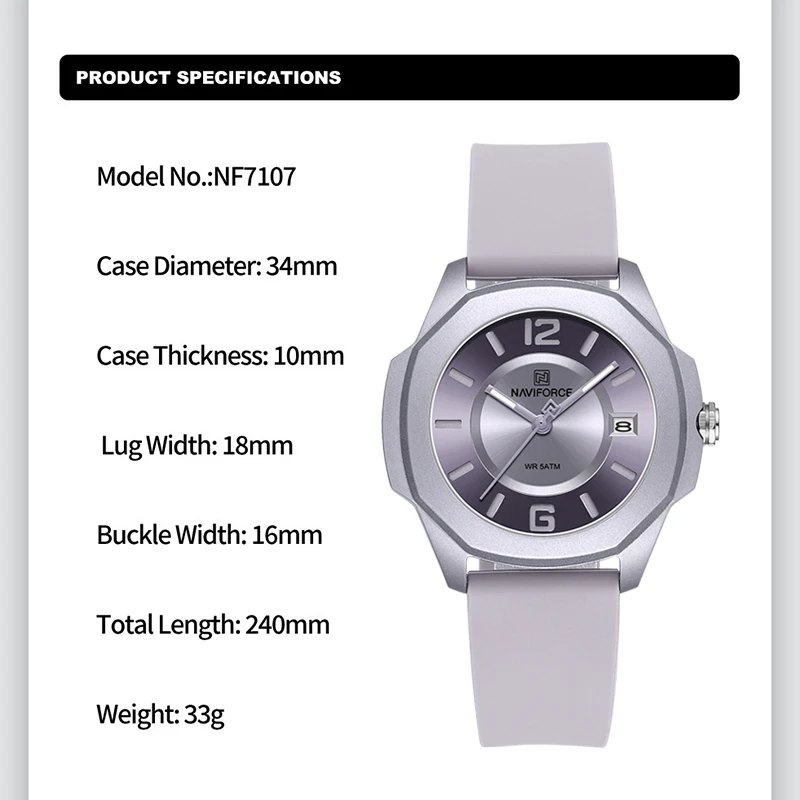 NAVIFORCE 7107 Kadınlar için I - Luxury Watch Black incelemesi ve fiyatı