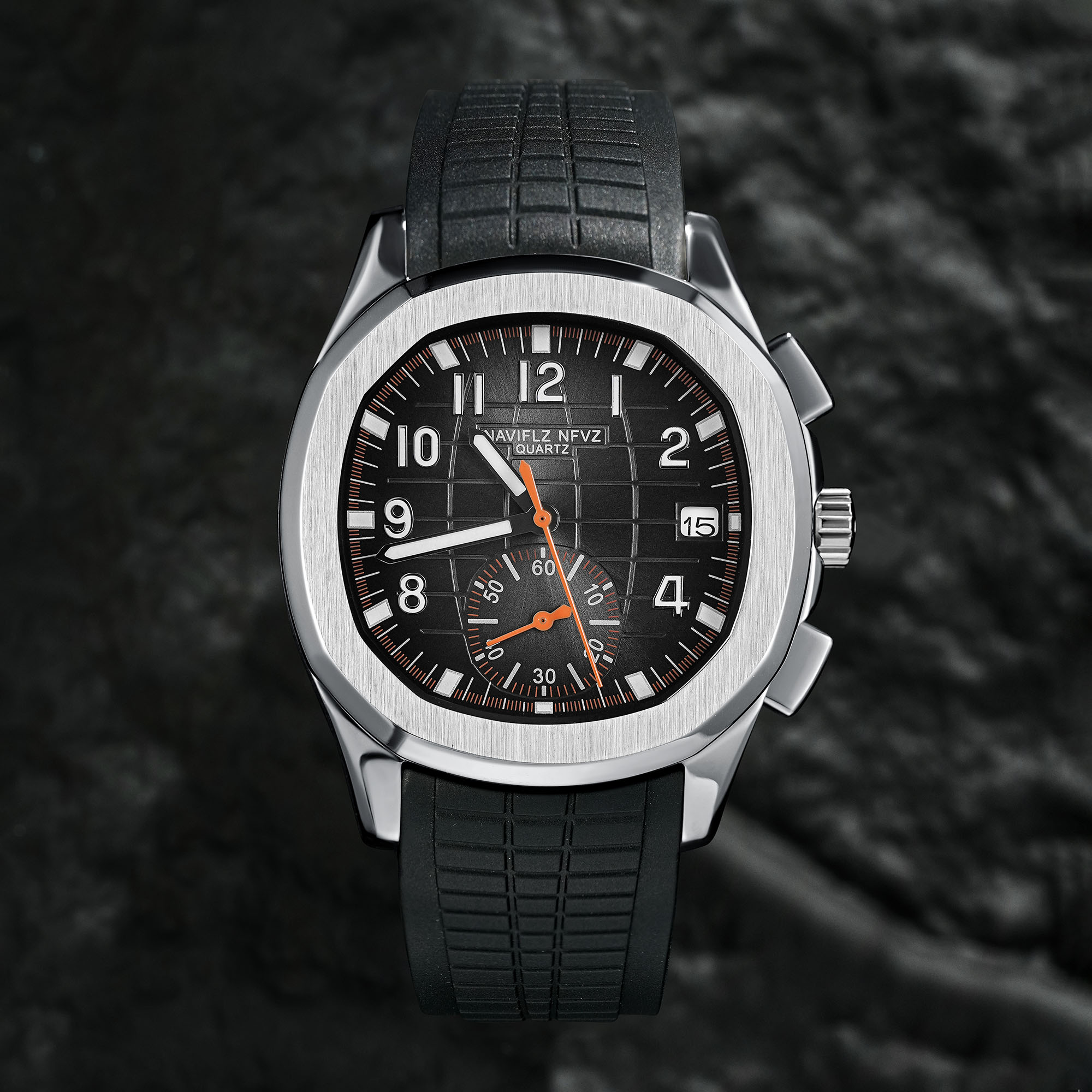 40MM erkek lüks saat NAVIFLZ N - Luxury Watch Rubber Strap incelemesi ve fiyatı