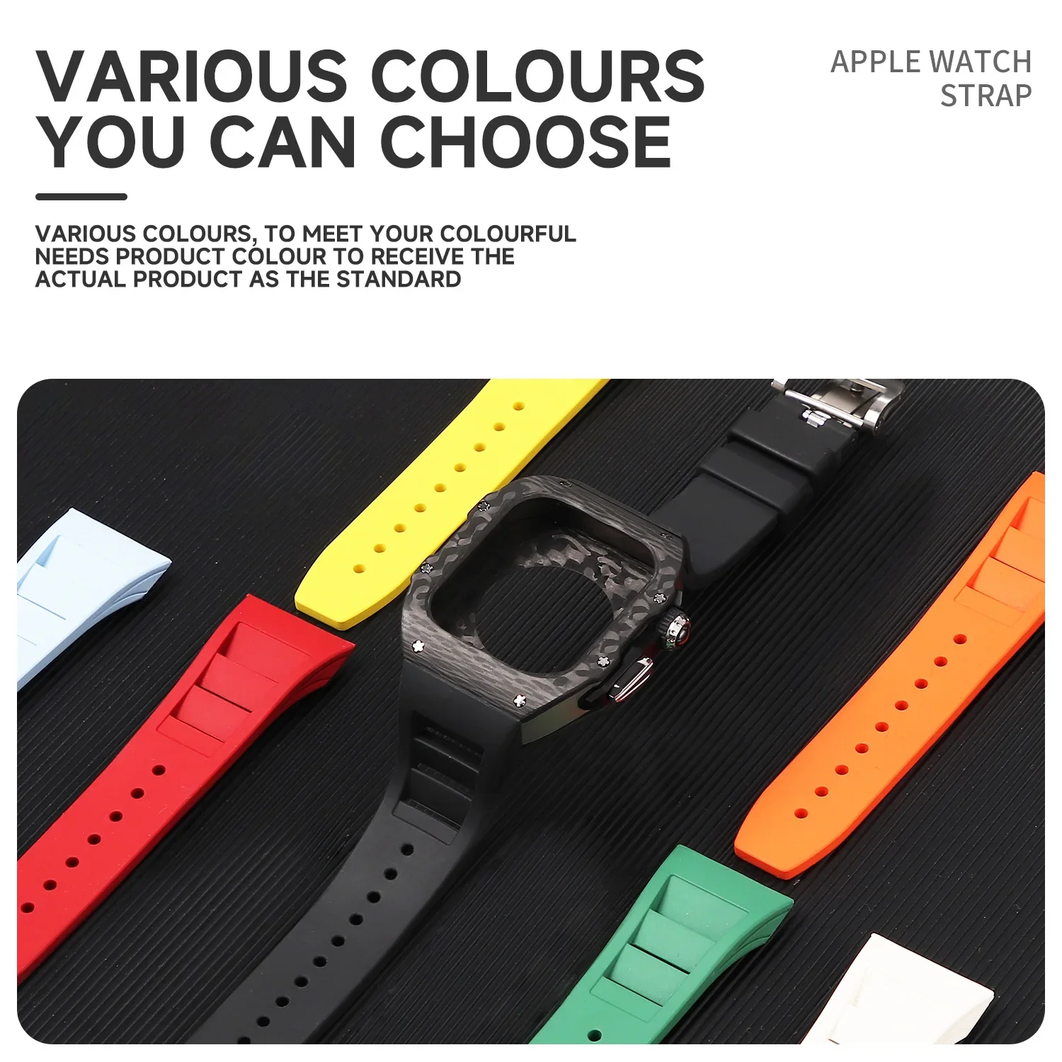 Apple Watch 10 42mm 46mm için  - Luxury Watch Rubber Strap incelemesi ve fiyatı