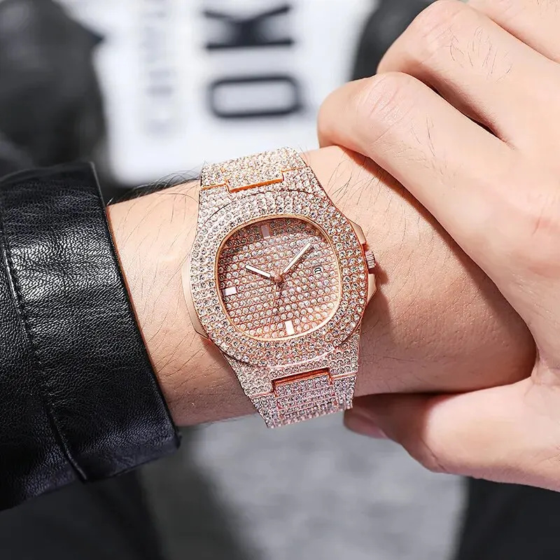 Yeni Moda Tam Elmaslı Erkek Sa - Luxury Watch Trading incelemesi ve fiyatı