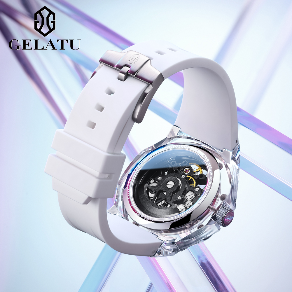 GELATU 8002 Otomatik Mekanik E - Luxury Watch Rubber Strap incelemesi ve fiyatı